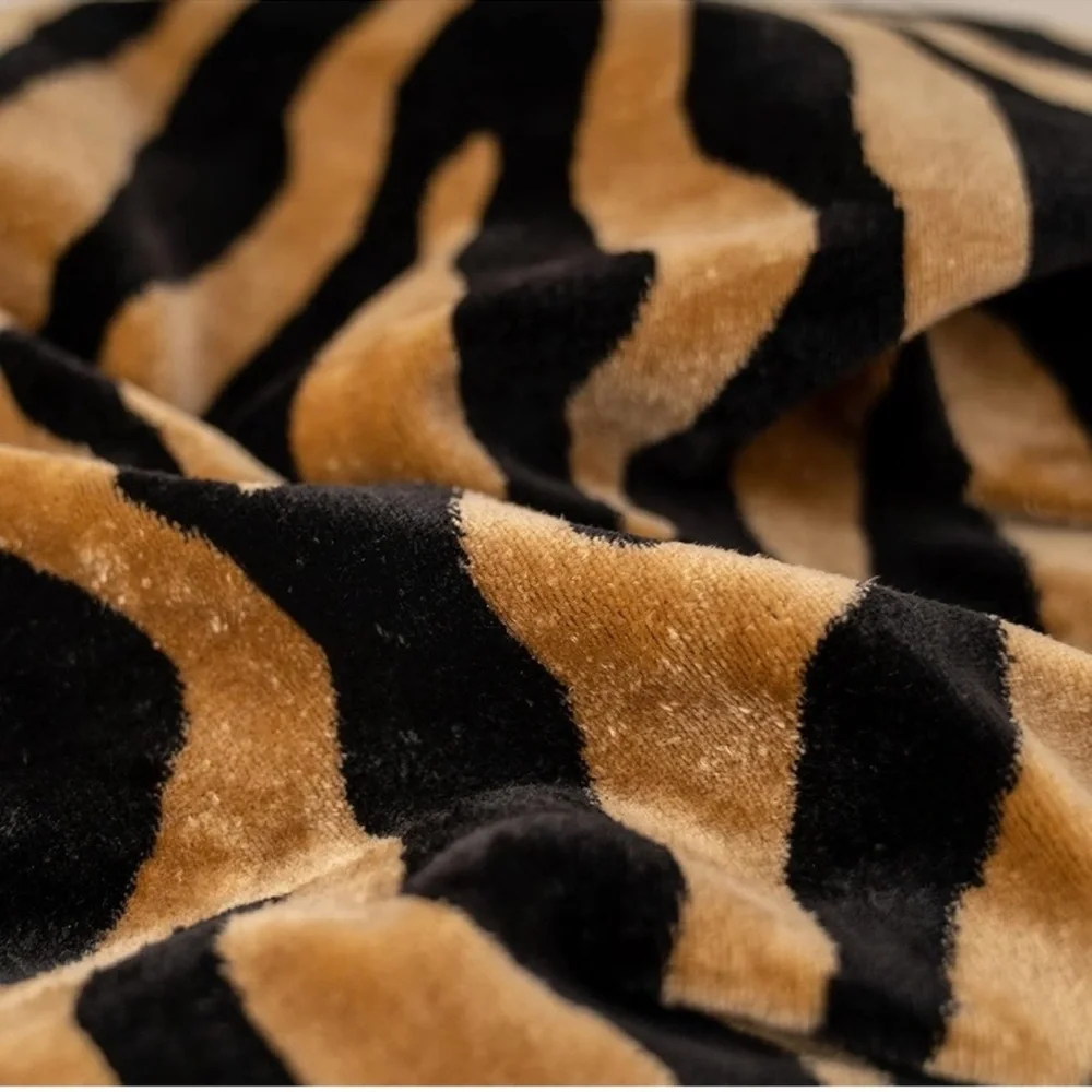 🆕 Zebra Print Velvet EURO decorative accent pillow cover in 18” x 18”